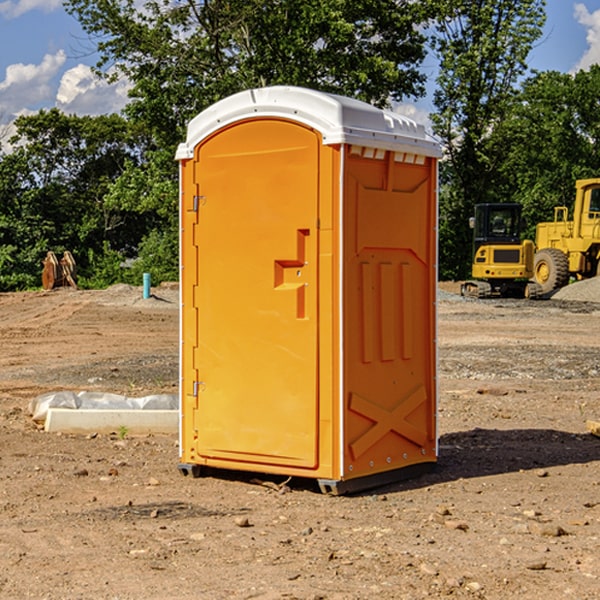 how often are the portable restrooms cleaned and serviced during a rental period in St. Francis